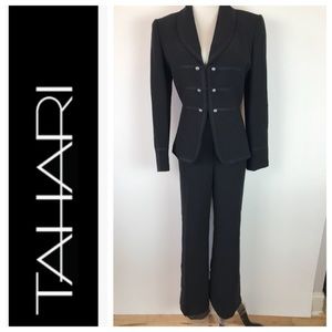 Tahari piped military style jacket sz10/12